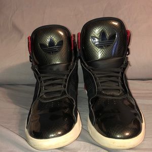 Black and red Adidas